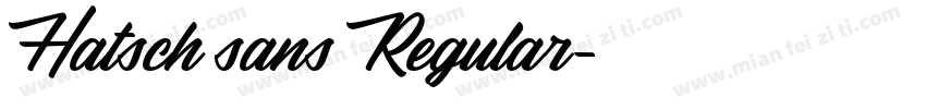 Hatsch sans Regular字体转换